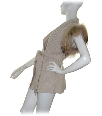 Blugirl Gilet Donna Smanicato Pelliccia Beige 2