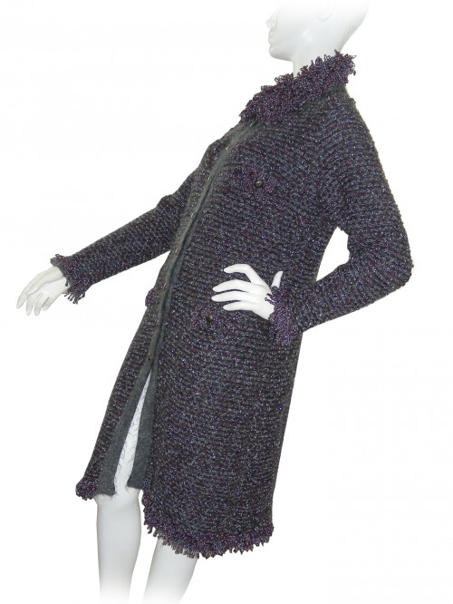 D. Exterior Women's Wool Bouclè Lurex Jacket