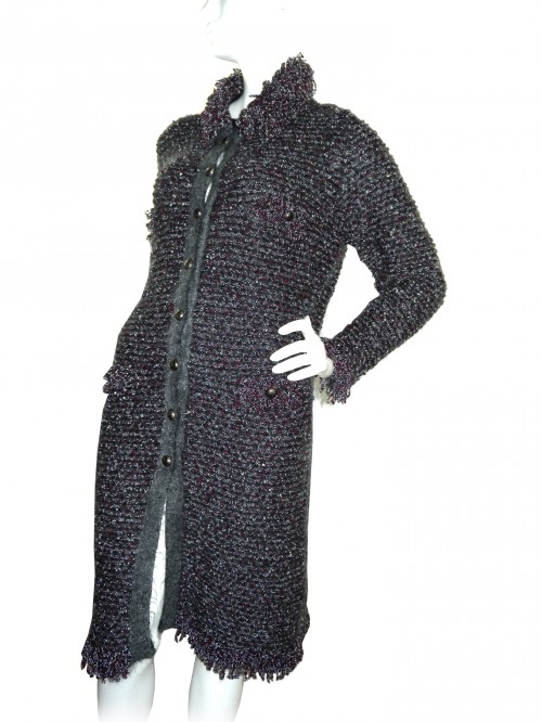 D. Exterior Giacca Donna Lana Bouclè Lurex