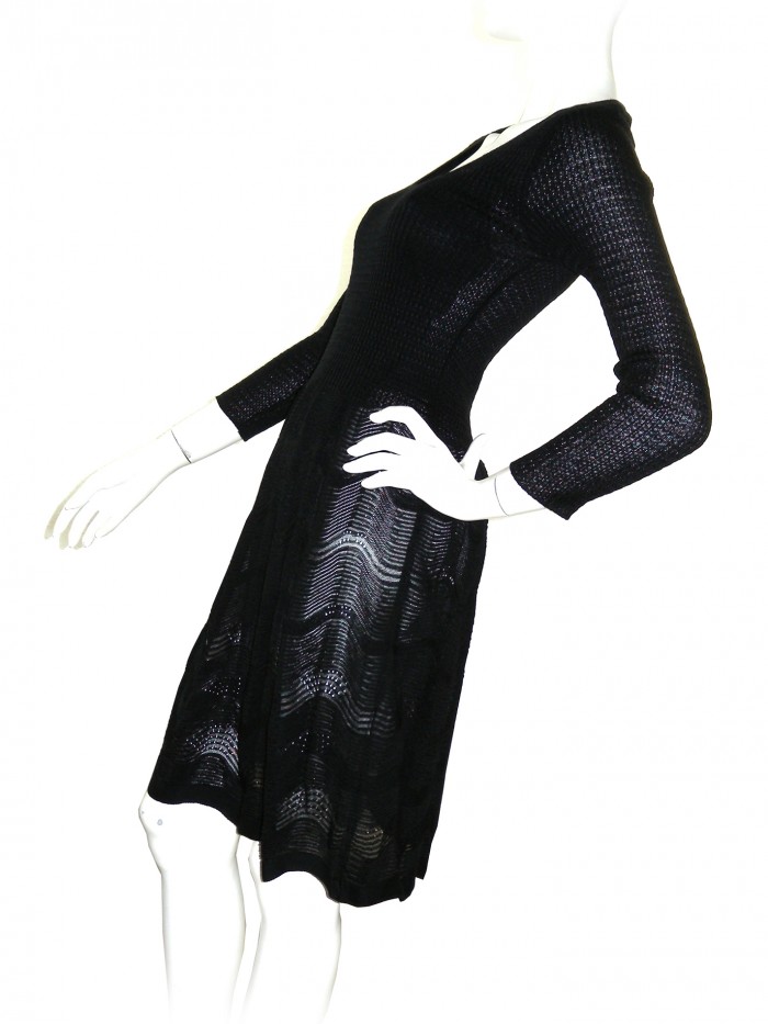 Missoni Woman Lined Stretch Jersey Dress Black