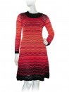 Missoni Woman Lined Striped Dress Orange / Black Gradation