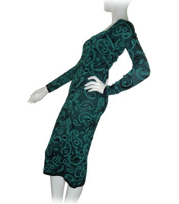 Missoni Women's Green / Black Asymmetrical Neck Dress 2