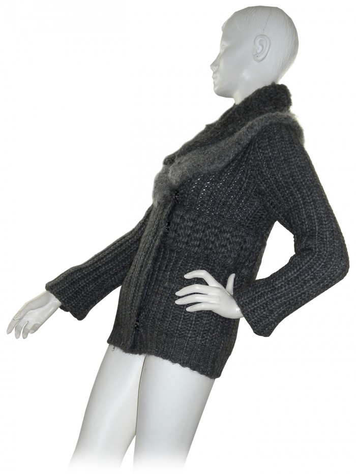 Ermanno Scervino Heavy Gray Woman Cardigan