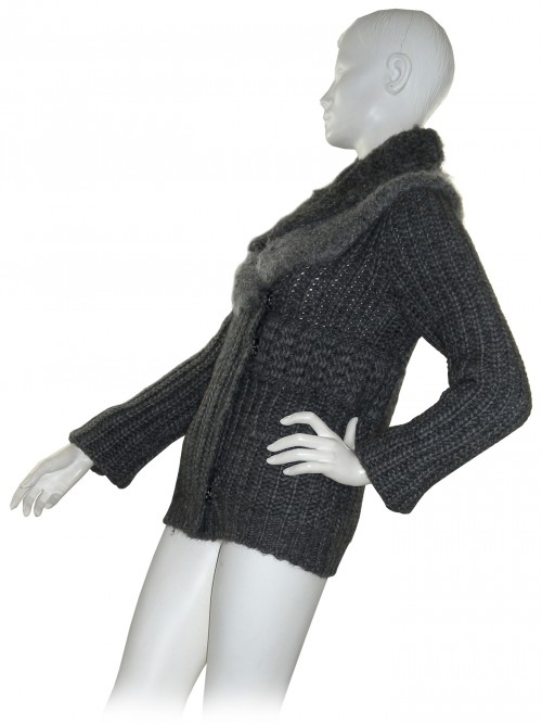 Ermanno Scervino Heavy Gray Woman Cardigan