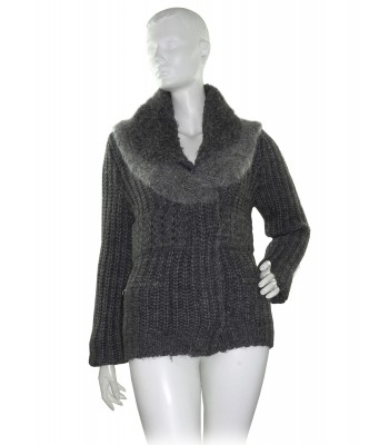 Ermanno Scervino Heavy Gray Woman Cardigan