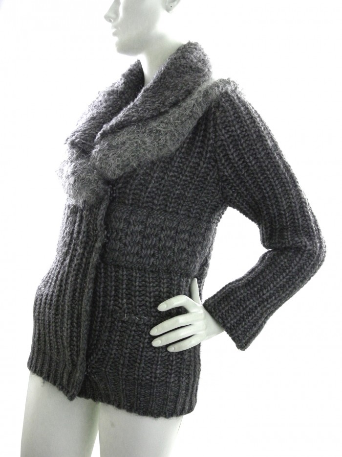 Ermanno Scervino Heavy Gray Woman Cardigan