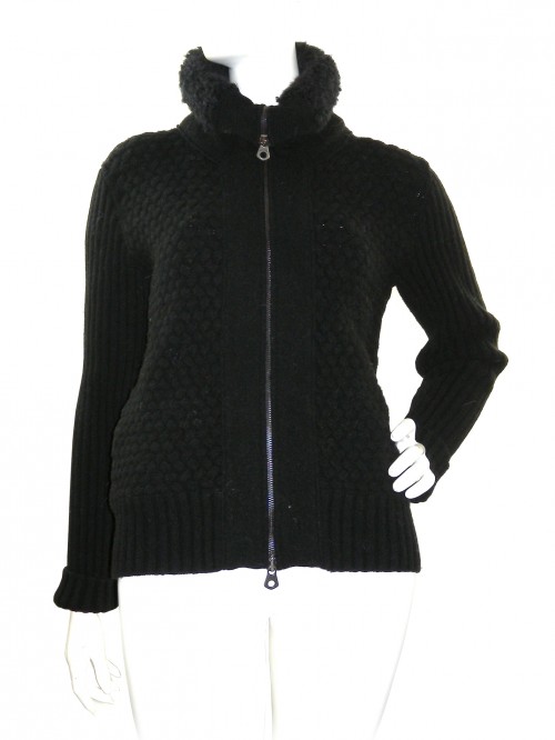 Ermanno Scervino Cardigan Woman Plain Black Ermanno Scervino Cardigan Woman Plain Black