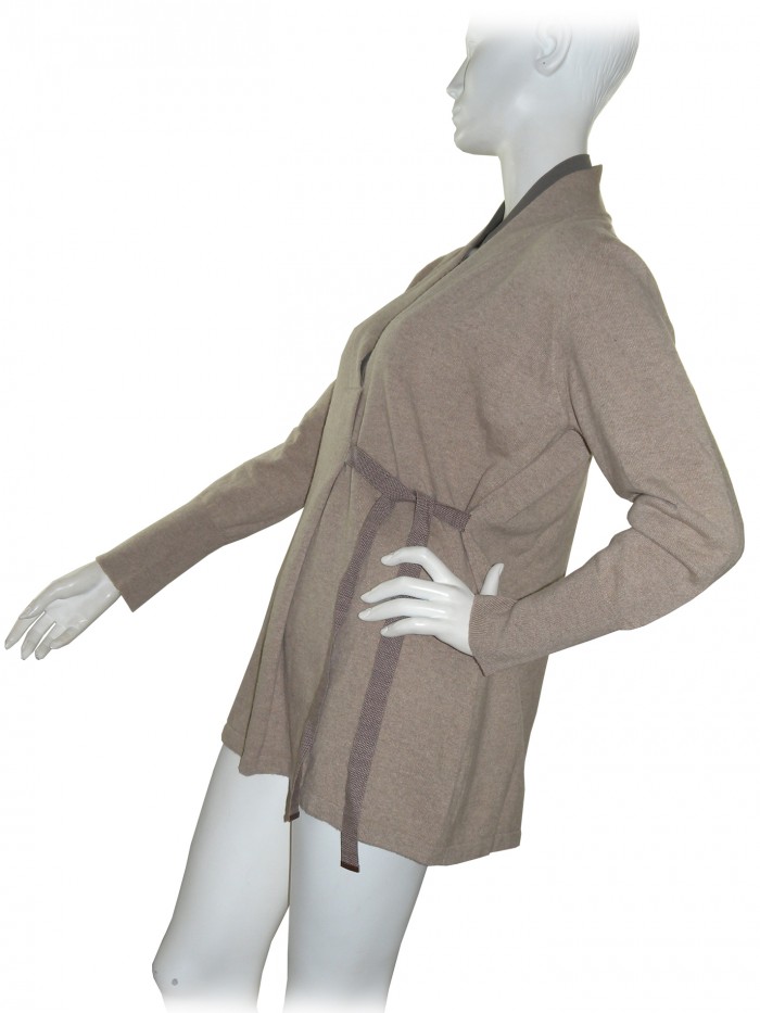 Fabiana Filippi Pullover Woman Mod. 66511 V-Neck Ecru