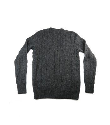 Ralph Lauren Cardigan Donna Trecce Toppa Pelle Antracite 2