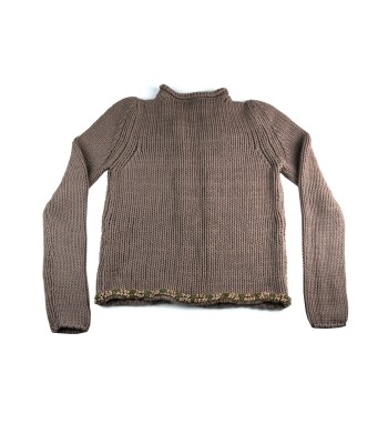 Manila Grace Cardigan Woman Art. HI / M / MC1815 Dark Taupe Beads 2