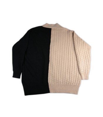 Liviana Conti Cardigan Woman Art. A5 / L / L5AB02 Oversize Powder / Black 2