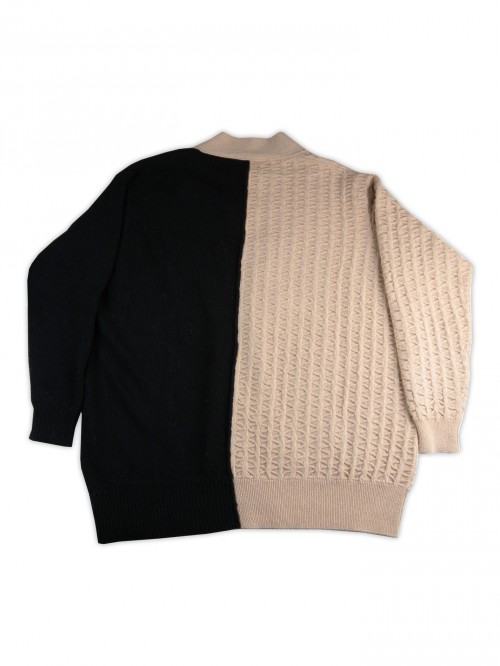 Liviana Conti Cardigan Donna Art. A5/L/L5AB02 Oversize Ciprie/Nero