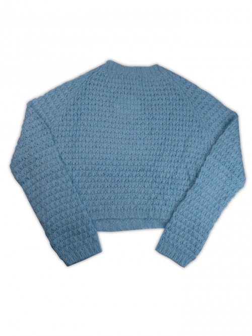 Blugirl Maglia Donna Art. 9125 Over Raglan Azzurro