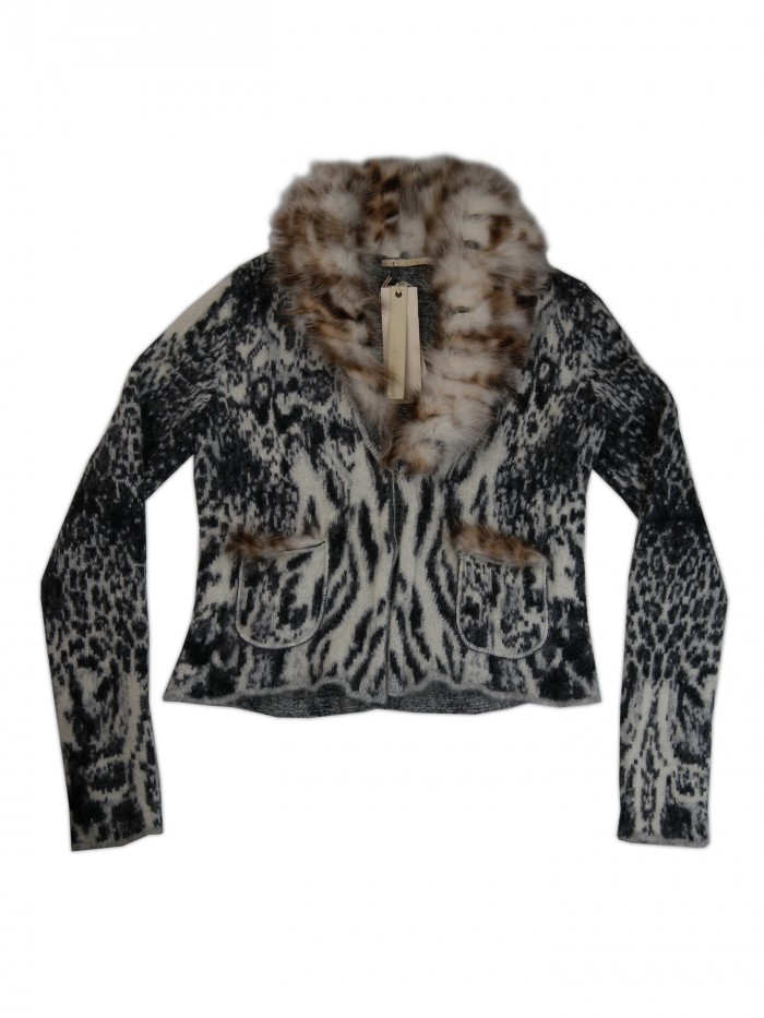 Roberto Cavalli Cardigan Donna Mod. CDI65150025R Animalier Pelliccia Roberto Cavalli Cardigan Donna Mod. CDI65150025R Animalier Pelliccia