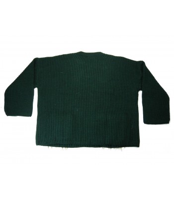 Mia Wish Women's Girogola Sweater Over Green Fur Coat 2