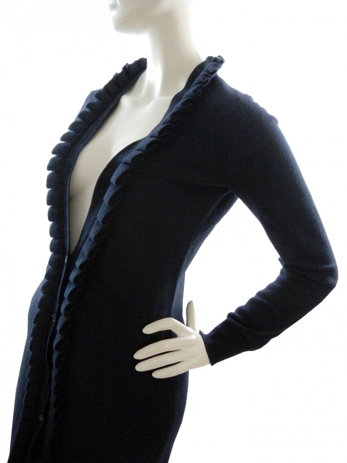 Moschino Cardigan Donna Art. WS 110 I0X 0297 Volant Blu Notte