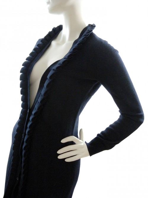 Moschino Cardigan Donna Art. WS 110 I0X 0297 Volant Blu Notte