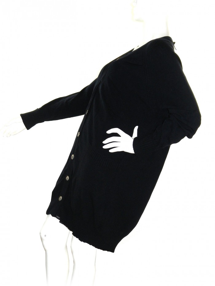 Roberto Cavalli Cardigan Donna Doppio Tessuto Nero