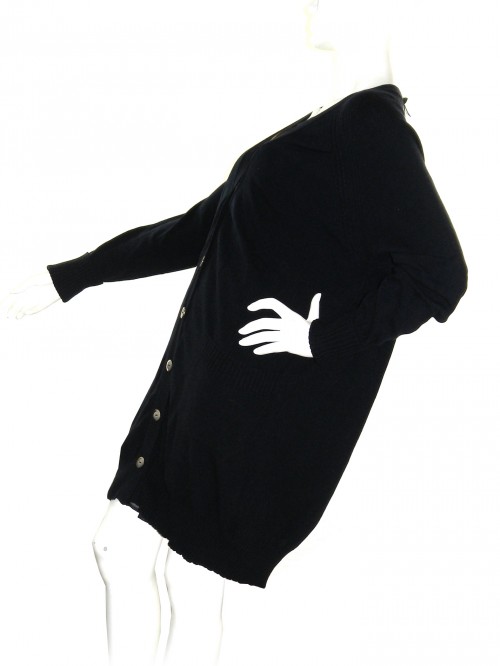 Roberto Cavalli Cardigan Donna Doppio Tessuto Nero