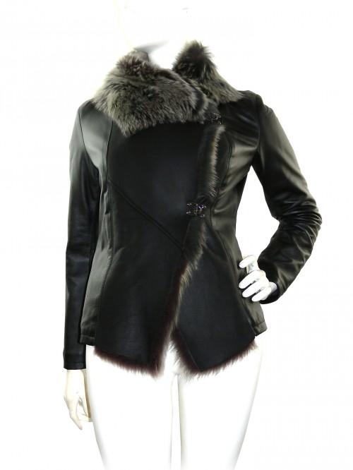 Créer Cuìr Giacca Donna Pelle Mod. Pamela Floreale Nero Créer Cuìr Giacca Donna Pelle Mod. Pamela Floreale Nero