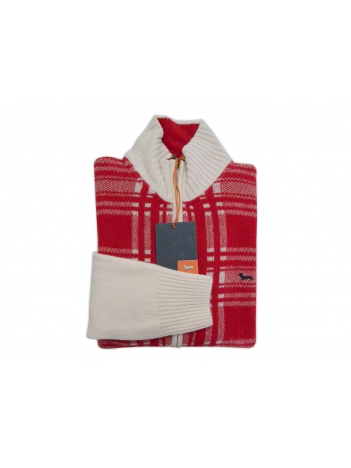Harmont & Blaine Cardigan Man Mod. H343 COL 999 Red / White Harmont & Blaine Cardigan Man Mod. H343 COL 999 Red / White