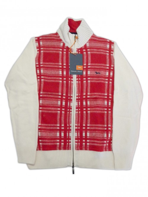Harmont & Blaine Cardigan Uomo Mod. H343 COL 999 Rosso/Bianco