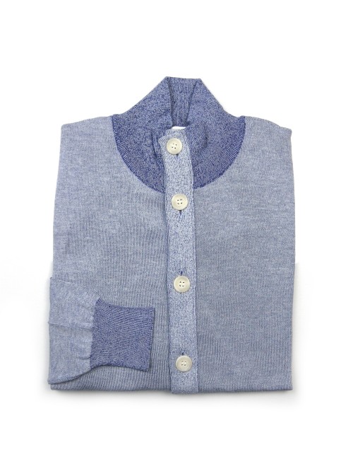 Heritage Cardigan Uomo Mod. H0243C04 COL 02407 Glicine Melange