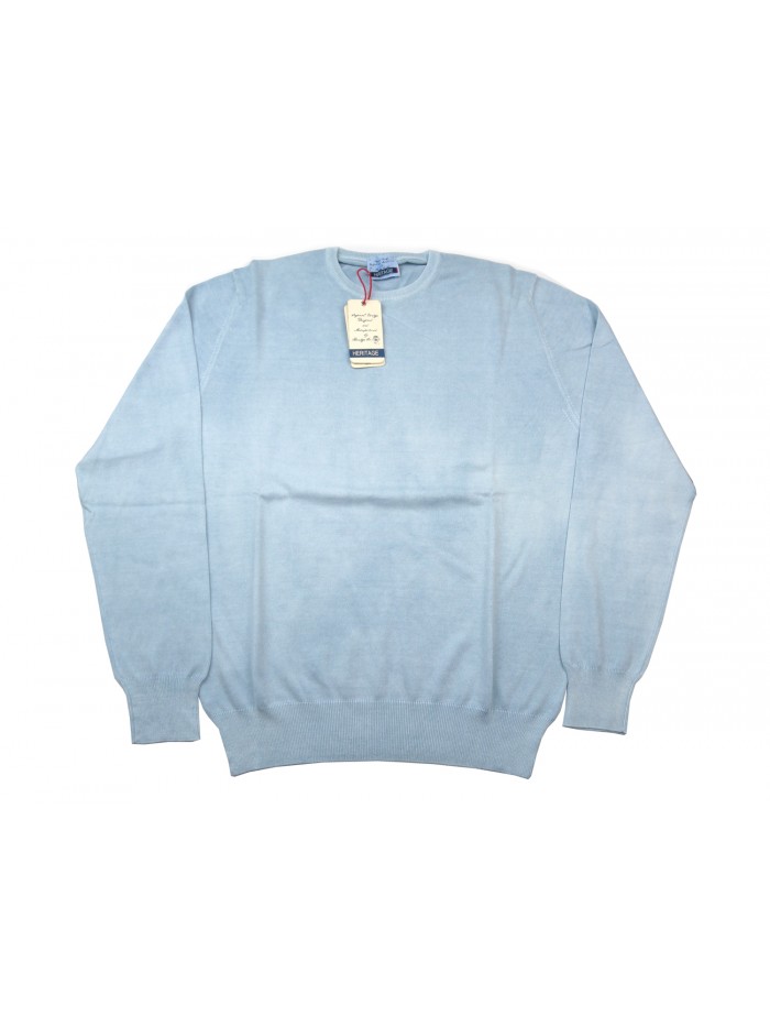 Heritage Sweater Man Mod. H0300G20 COL 51443 Celeste Delavè