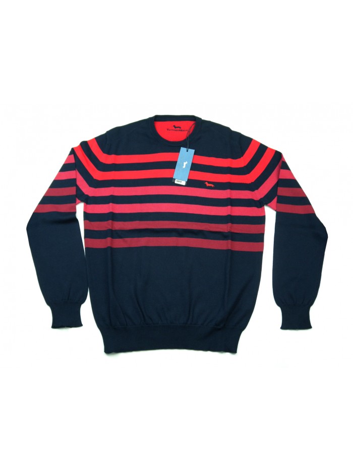 Harmont & Blaine Sweater Man Mod. H1626 30053 COL 801 Bands Red - Blue