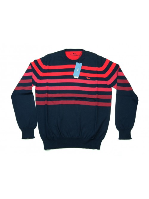 Harmont & Blaine Sweater Man Mod. H1626 30053 COL 801 Bands Red - Blue