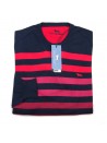 Harmont & Blaine Sweater Man Mod. H1626 30053 COL 801 Bands Red - Blue
