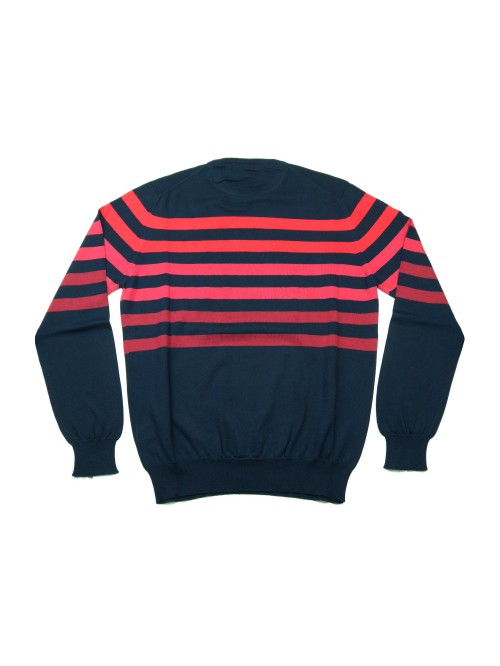 Harmont & Blaine Sweater Man Mod. H1626 30053 COL 801 Bands Red - Blue