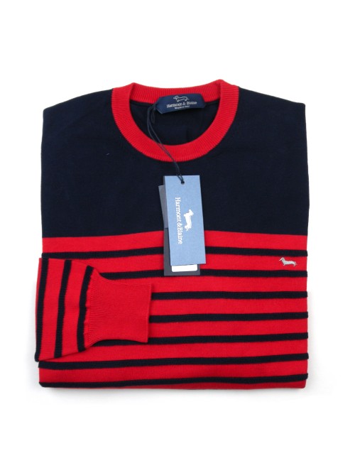 Harmont & Blaine Man Shirt Mod. HRB107 30053 COL 518 Red - Blue Stripes