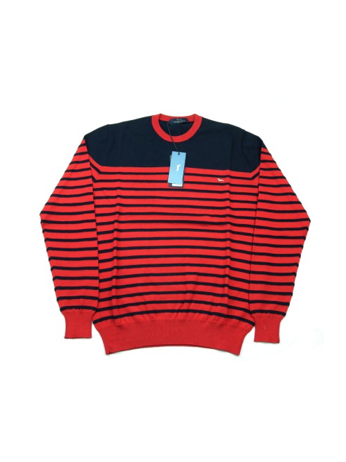 Harmont & Blaine Maglia Uomo Mod. HRB107 30053 COL 518 Righe Rosso - Blu