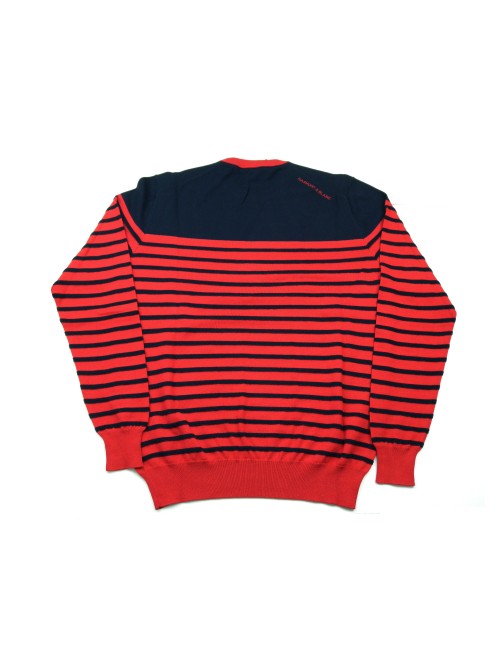 Harmont & Blaine Man Shirt Mod. HRB107 30053 COL 518 Red - Blue Stripes