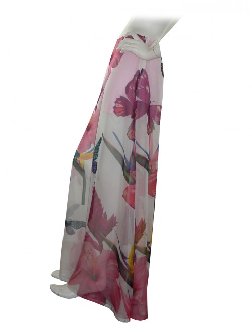 CQ Raggi Woman Trousers Multicolor Floral Fantasy