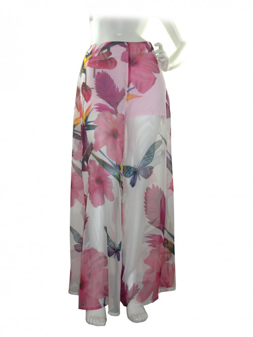 CQ Raggi Pantalone Donna Fantasia Floreale Multicolor CQ Raggi Pantalone Donna Fantasia Floreale Multicolor