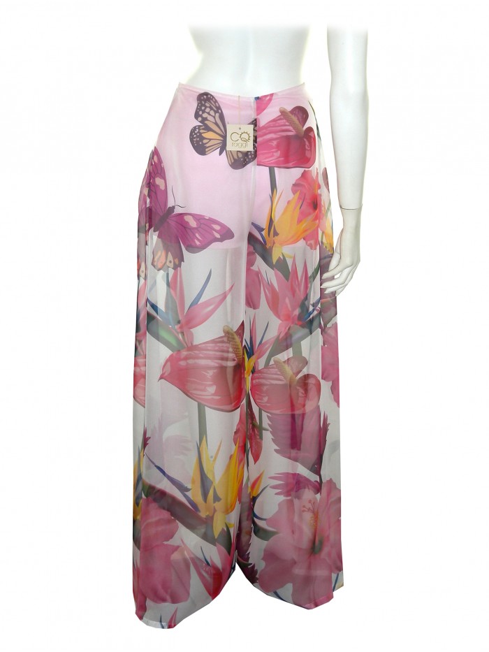 CQ Raggi Pantalone Donna Fantasia Floreale Multicolor