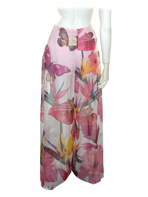 CQ Raggi Woman Trousers Multicolor Floral Fantasy