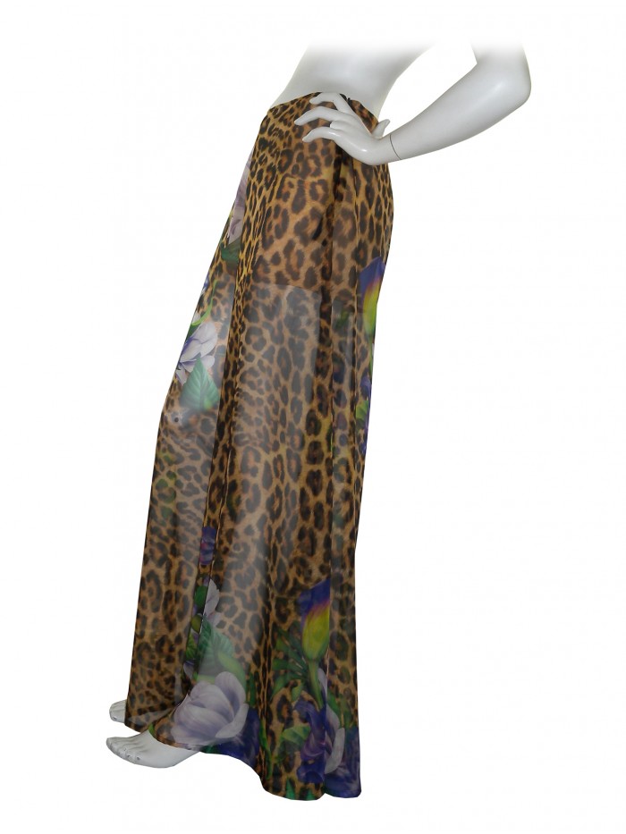 CQ Raggi Women's Pants Floral and Spotted Pattern