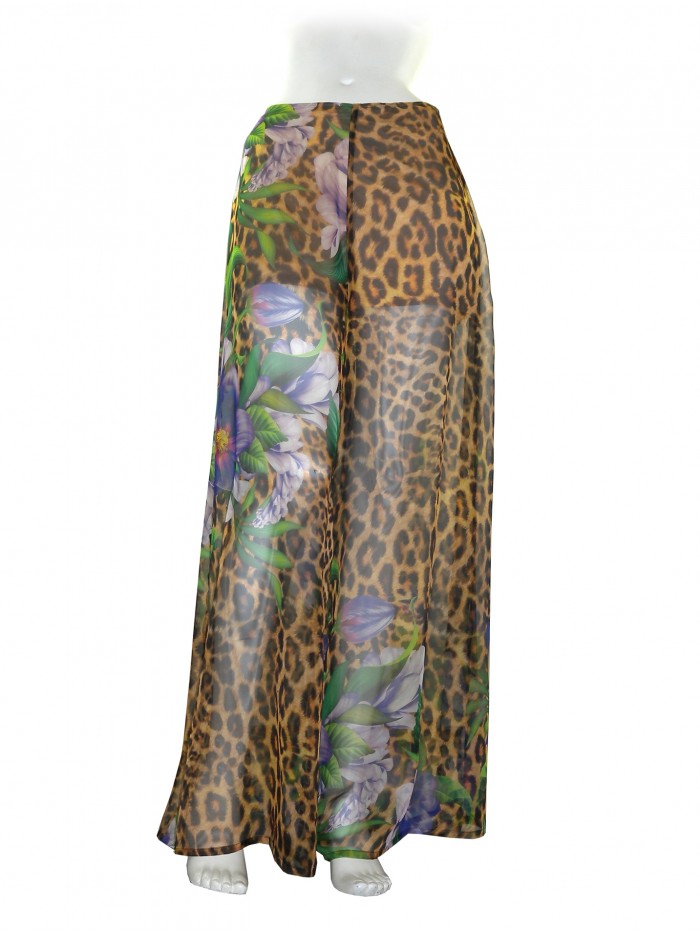 CQ Raggi Women's Pants Floral and Spotted Pattern CQ Raggi Women's Pants Floral and Spotted Pattern