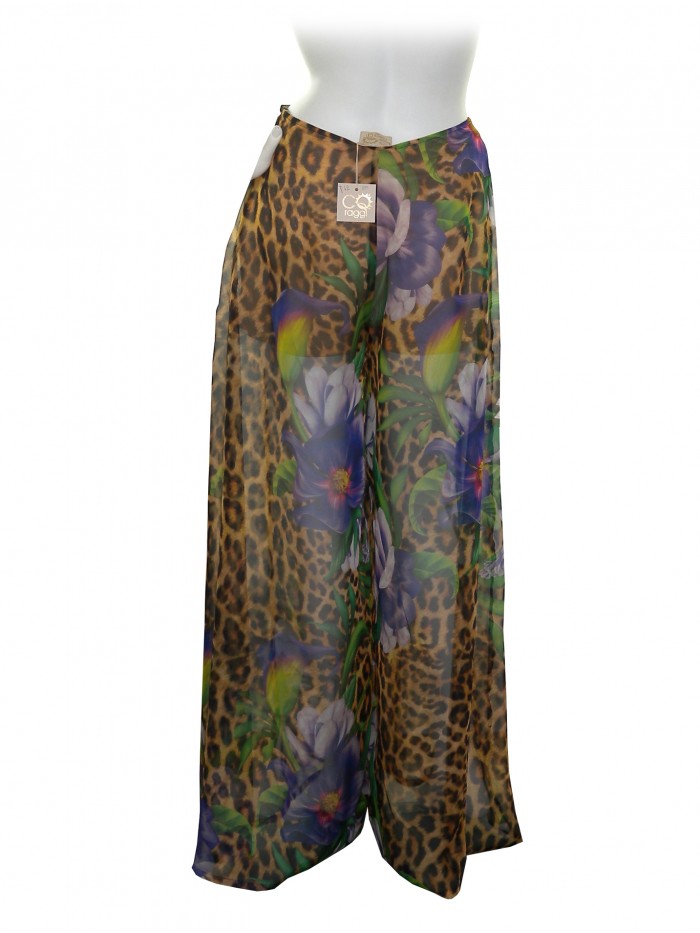 CQ Raggi Women's Pants Floral and Spotted Pattern