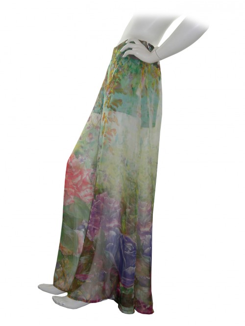 CQ Raggi Pantalone Donna Fantasia Floreale Multicolor