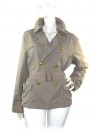 Claudia Gil Woman Jacket Model Beige Short Trench