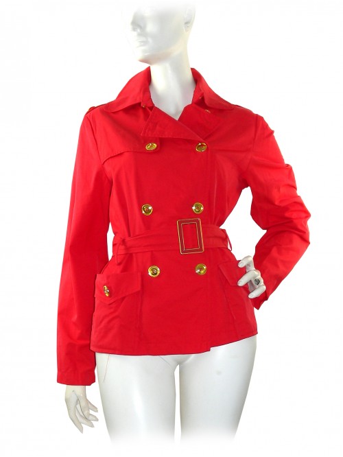 Claudia Gil Giacca Donna Modello Trench Corto Rosso Claudia Gil Giacca Donna Modello Trench Corto Rosso