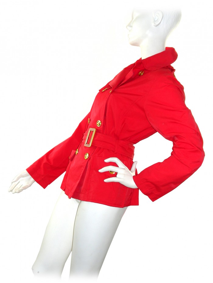Claudia Gil Giacca Donna Modello Trench Corto Rosso