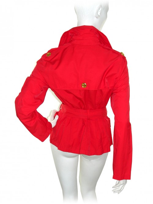 Claudia Gil Giacca Donna Modello Trench Corto Rosso