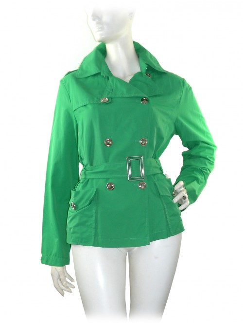 Claudia Gil Giacca Donna Modello Trench Corto Verde Claudia Gil Giacca Donna Modello Trench Corto Verde