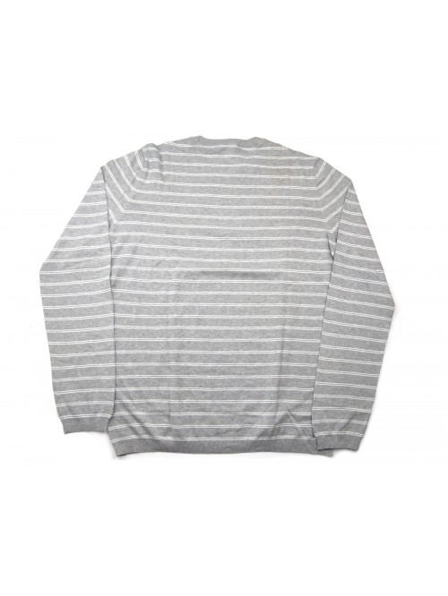 Prada Maglia Uomo Mod. SMM448 Rigato Grigio e Bianco