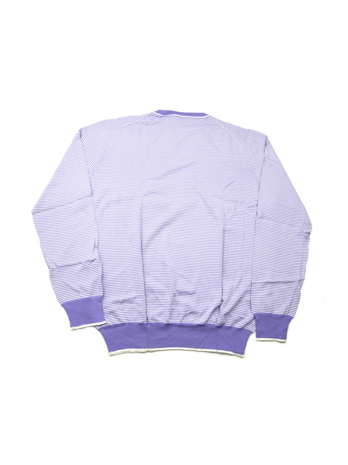 Luigi Borrelli Maglia Uomo Mod. BB28193 COL 26460 Rigato Glicine/Bianco